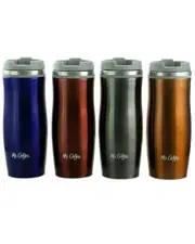 Mr. Coffee Kendrick 4Pc Stainless Steel Thermal Travel Tumbler Cup Set
