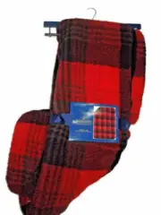 Pendleton Red Buffalo Plaid Sherpa to Fleece reversible Blanket throw 50 x 70