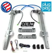 J Willys 1944 - 1952 Power Window Regulator Kit w/ 3 LED Switches Overland