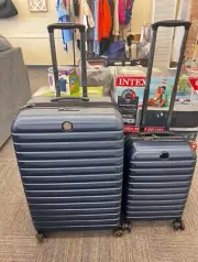 Delsey Helium Edge 2-piece Luggage Spinner Hardside Set 30" & 22" in Blue - NEW