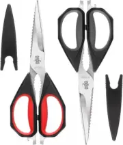 Kitchen Precision Scissors - 2 Pack - Ultra-Sharp Stainless Steel Heavy Duty ...