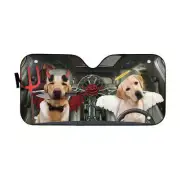 3D Halloween Labrador Retriever Custom Car Auto Sunshade