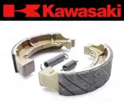 Set of (2) Kawasaki Water Grooved FRONT Brake Shoes and Springs #41048-1015