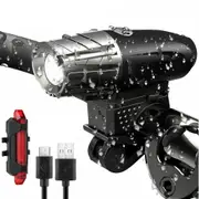 Waterproof Rechargeable LED Bike Bicycle Front Light and Back Light