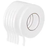 6 Roll 2.5mmx12mmx5m Double-Sided PE Foam Tape Sponge Adhesive for Art Craft