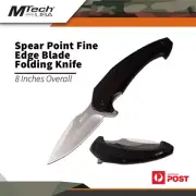 Mtech Spear Point Fine Edge Blade Ball Bearing Pocket Folding Knife 8" Mt-1063bk