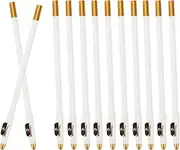 Ipetboom 12Pcs White Wooden Eyebrow Pencil Set with Sharpener - Multi-Function Makeup Pens for Eyebrows, Eyeliner, Lip Liner - Soft, Non-Smudging