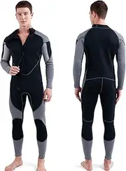 Men's 3mmWetsuit Front Zipper Full Body Wetsuit for Snorkeling Surfing Scuba Diving L