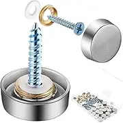 32 Pack Decorative Mirror Screws with Caps 16mm Stainless Steel Screw Cover Fixing Screw Covers Nails Silver Mirror Fasteners Self-Tapping for Sign Advertising Hardware Construction Cabinet Doors