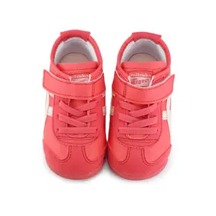 Asics寶寶鞋 學步鞋 嬰兒鞋 機能鞋 Tiger系列 女嬰兒鞋 休閒運動鞋 皮革A9131 桃紅OSOME奧森鞋業