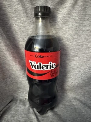 Share a Coke with Valerie 2025 Personalized Gift Coca~Cola Bottle 20oz Zero