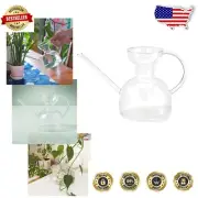 Clear 32oz Borosilicate Glass Watering Can with Long Spout - Functional Decor