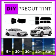 DIY PreCut Nano Carbon Window Tint Kit Fits ANY Honda HRV 2016-2024 REAR Windows (for: Honda)