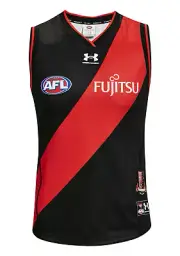 Essendon Bombers AFL Under Armour Home Guernsey Kids Youth Sizes S-XL! T2