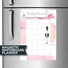 Magnetic Whiteboard A3 Fridge Flamingo "Weekly Planner" + Marker & Magnet Clip