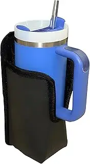 Southern Textile Mighty Grip Universal Cup Holder, Attachable Drink Holder for Chairs, Bikes, Boats, Strollers & More, Heavy Duty Velcro Adjustable Mounting for Large Tumblers & Bottles up to 15 lbs
