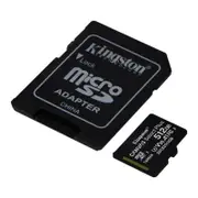 Kingston SDCS2 Micro SD Memory Card with Adaptor 85 MB/s-100 MB/s (2.4 x 3.2 x 0.21 cm)