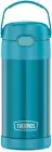 FUNTAINER Water Bottle with Straw - 12 Ounce, Teal - Kids Stainless Steel Vacuum