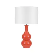 Estelle Classic Poittery Wheel Ceramic Table Lamp Light Orange