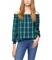 Sanctuary Clothing Womens Shoulder Peasant Blouse