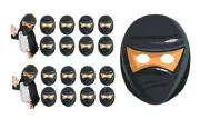 Ninjago Ninja Worriers Birthday Halloween Party Supplies Paper Masks - 16 Count
