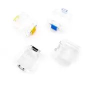 4pcs Clear Denture Tooth Box Easy to Use Denture Container Multifunctional Case