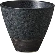 Ale-net (Ale-net) 3.9 x 3.6 inches (10 x 9.2 cm), Approx. 11.8 fl oz (350 cc), Kunie Yuzu Black Shochu Cup, Pottery, Dishwasher Safe, Microwave Safe, Mino Ware, Made in Japan