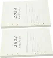 TEHAUX Safe Paper Materials Notebook 6-hole Loose-leaf English Binder Paper 2 Books Pack