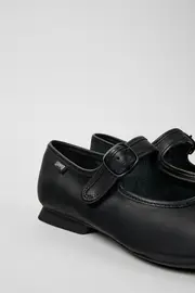 Casi Myra Black Leather Women's Shoe.