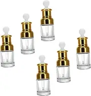 6Pcs Glass Dropper Bottles Refillable Essential Oil Dispenser for Perfume Massage Oil Aromatherapy for Travel Daily Care Needs