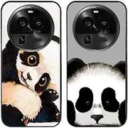 2 Pcs/Lot Cute Panda Printed TPU Soft Gel Silicone Back Phone Case Cover (Case for Oppo Find X6 Pro)
