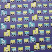 Handmade Blanket, Burp Rag/ Security Blanket, and Bib Train Purple