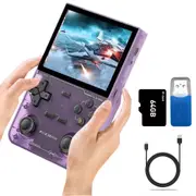 64G K36 Retro Handheld Video Game Console With 16000+ Games-Purple