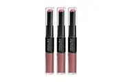 3x L'Oreal Paris Infallible 2 Step Lipstick 5.7ml 312 Incessant