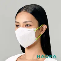 在飛比找PChome24h購物優惠-HAOFA氣密型99%防護立體醫療口罩彩耳款-螢綠(10入)