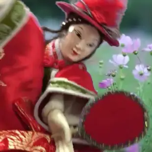 【A-ONE 匯旺】紅衣美人 有內體 可換衣 精緻布袋戲偶 送台灣國旗胸章 戲偶架 懷舊 女旦 布玩偶人偶手偶