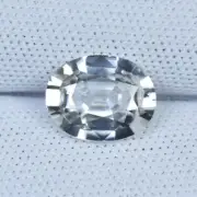 3.05 ct BEST GRADE COLORLESS NATURAL WHITE ZIRCON - NICE Oval cut Gems Video !!!