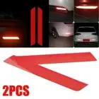 2Pcs Warning Strips Tape Car Bumper Reflector Stickers Decals Safety Accessories