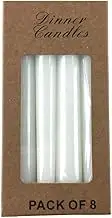 White Tapered Candles Dinner Taper Candle Bulk Unscented Dripless Wax Wedding