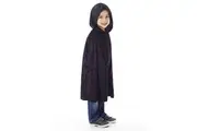 Little Adventures Deluxe Hooded Black Velvet Cloak Cape Large Age 5-9 - Machine Washable Child Pretend Play and Party Dress-Up