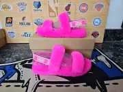 UGG Fluff Yeah Slide Slippers in Pink 1115752K, Size 6
