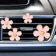 8 Pieces Daisy Flowers Air Vent Clips Car Freshener Clip Air Vent Decorative Clip for Car Air Vent Decorations Accessories( Pink)