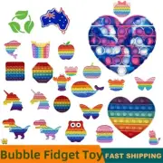 Pop It Push Pop Bubble Fidget Toy Sensory Stress Relief Dimple Birthday Gift NEW
