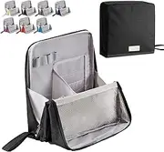 Standing Makeup Bag Portable, Large Capacity, Multi-Purpose Large Capacity Oxford Cloth Stand Up Makeup Bag, Doresty Standing Waterproof Toiletry Bag with Compartments (Black)