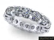 Genuine 3.40Ct Diamond Shared U-Prong Wedding Eternity Band Ring Platinum G SI1