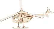 GLSTOY 3pcs Wooden Airplane Model Building Kit Puzzle Plane Model for Boys and Girls Paintable Educational Toy Set