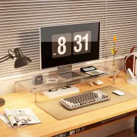 在飛比找蝦皮商城精選優惠-特價大賣場 壓克力電腦顯示器增高架桌上型螢幕架辦公室桌面收納