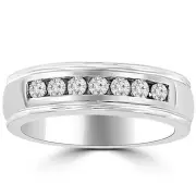 0.40 ct Ladie's Round Cut Diamond Wedding Band in 14 kt White Gold