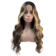 Wigs Long Body Wavy Silver Ash Hair Wig with Bangs for Women7946