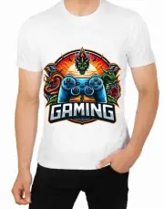 Gaming Gamer T shirt Evil Monster Character Art Nerd Play Computer Games